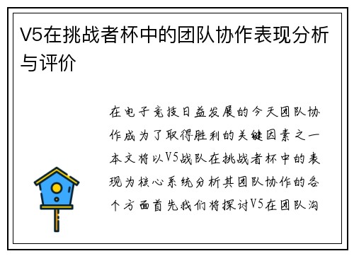 V5在挑战者杯中的团队协作表现分析与评价